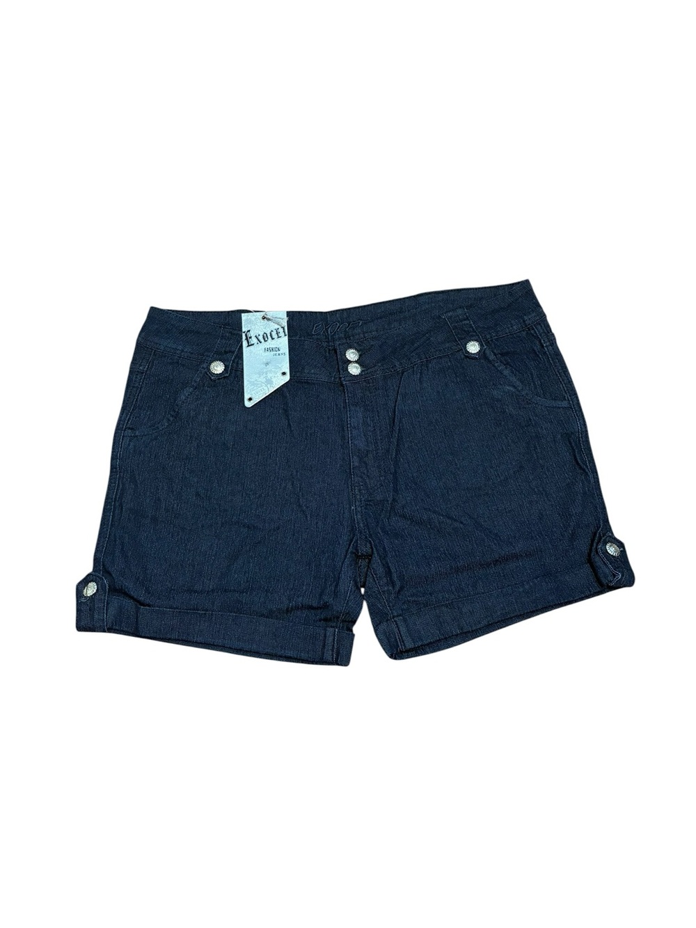 Exocet Women’s Denim Navy Women's Casual Roll-Cuff Shorts